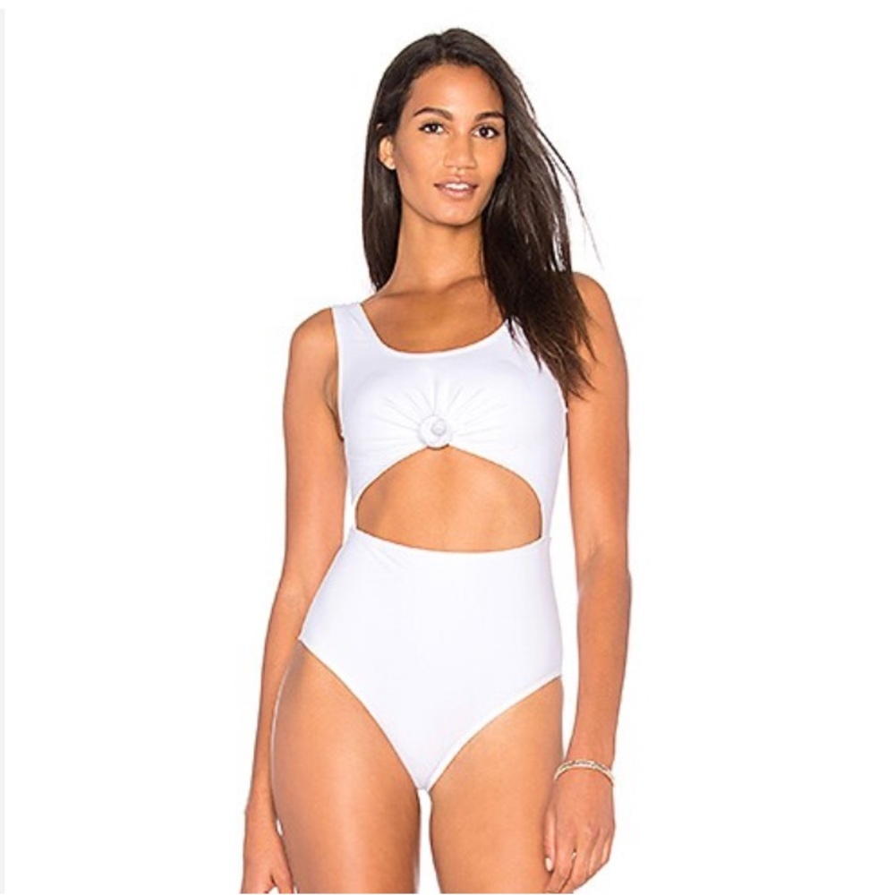 Beth Richards Knot One Piece in White